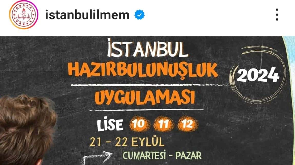 İSTANBUL HAZIRBULUNUŞLUK UYGULAMASI (EBA-ÇEVRİMİÇİ)